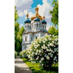 Картина по номерам Santi Храм навесні 30х50 см Фото