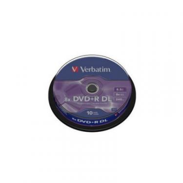 Диск DVD Verbatim 8.5Gb 8x CakeBox 10 шт Matte Silver Фото
