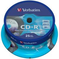 Диск CD Verbatim 700Mb 52x Cake box VINIL PRINTABLE Фото