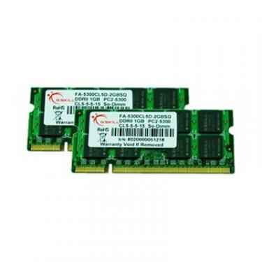 Модуль памяти для ноутбука G.Skill SoDIMM DDR2 2GB (2x1GB) 667 MHz Фото