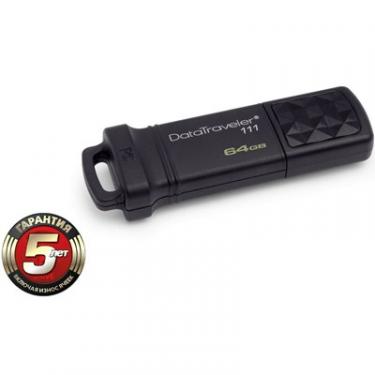 USB флеш накопитель Kingston 64Gb DataTraveler DT111 Black Фото
