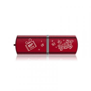 USB флеш накопитель Silicon Power 16Gb LuxMini 720 red winter edition Фото