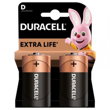 Батарейка Duracell D лужна 2шт. в упаковці Фото 1