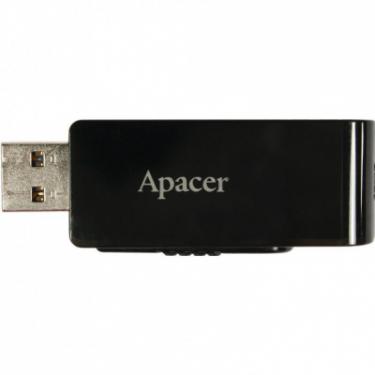 USB флеш накопитель Apacer 64GB AH350 Black RP USB3.0 Фото 5