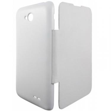 Чехол для мобильного телефона Global для LG D320 L70 (PU, белый) Фото 1