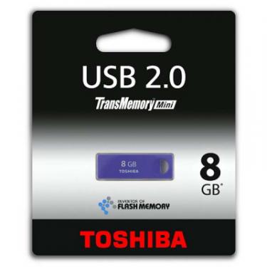 USB флеш накопитель Toshiba 8GB Enshu Purpleblue USB 2.0 Фото 1