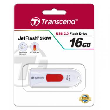 USB флеш накопитель Transcend 16GB JetFlash 590 White USB 2.0 Фото 4