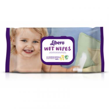Детские влажные салфетки Libero Wet Wipes 64 шт Фото