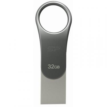 USB флеш накопитель Silicon Power 32GB Mobile C80 Silver USB 3.2 Фото