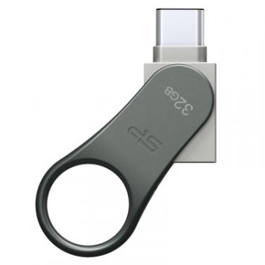 USB флеш накопитель Silicon Power 32GB Mobile C80 Silver USB 3.2 Фото 3