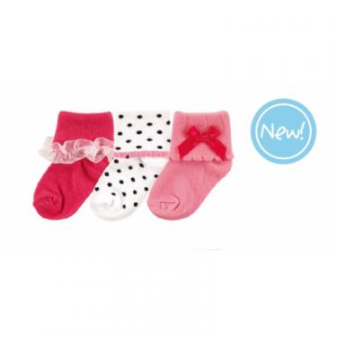 Носки детские Luvable Friends 3 пары для девочек, розовые Фото