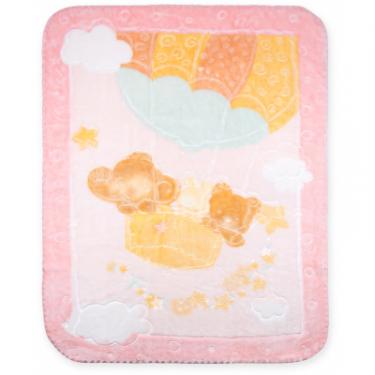 Детское одеяло Luvena Fortuna розовое с рисунком животных Фото