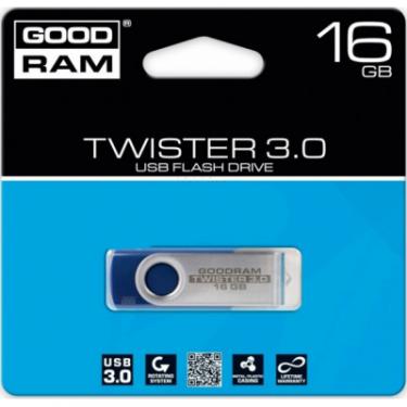 USB флеш накопитель Goodram 16GB Twister Blue USB 2.0 Фото 2