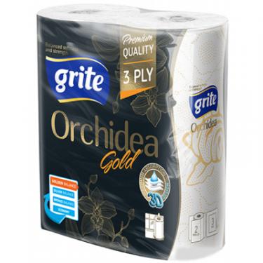 Бумажные полотенца Grite Orchidea Gold 3 слоя 65 отрывов 2 шт Фото
