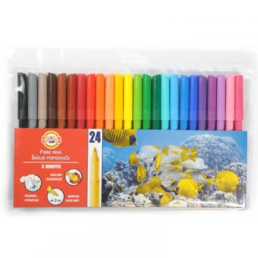 Фломастеры Koh-i-Noor Fibre pens 1002, 24 colors, polyethylene Фото