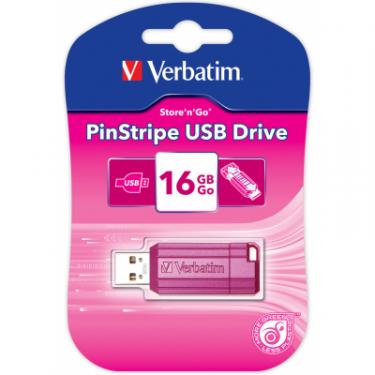 USB флеш накопитель Verbatim 16GB Store 'n' Go PinStripe Pink USB 2.0 Фото 4