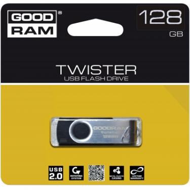 USB флеш накопитель Goodram 128GB UTS2 Twister Black USB 2.0 Фото 1