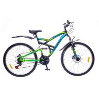 Велосипед Discovery 26" CANYON AM2 14G Vbr 19" St черно-сине-зеленый 2 Фото