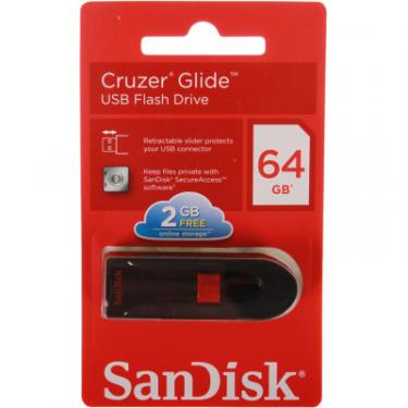 USB флеш накопитель SanDisk 64GB Cruzer Glide Black USB 3.0 Фото 4