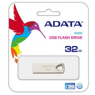 USB флеш накопитель ADATA 32GB UV210 Metal Silver USB 2.0 Фото 2