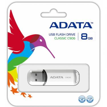 USB флеш накопитель ADATA 8GB C906 White USB 2.0 Фото 4