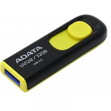 USB флеш накопитель ADATA 32GB UV128 Black-Yellow USB 3.0 Фото 1