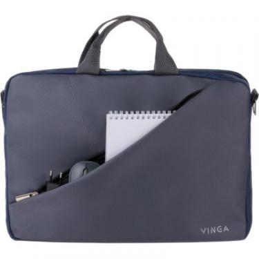Сумка для ноутбука Vinga 15.6" NB180GR gray-blue Фото 10