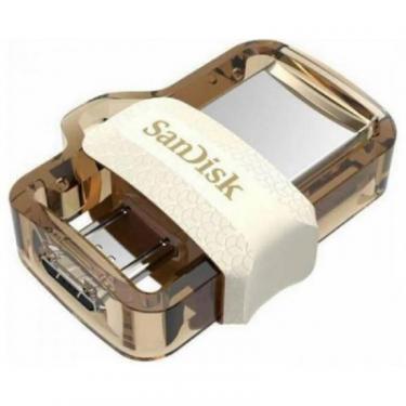 USB флеш накопитель SanDisk 32GB Ultra Dual Drive m3.0 White-Gold USB 3.0/OTG Фото 1