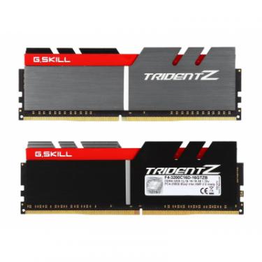 Модуль памяти для компьютера G.Skill DDR4 16GB (2x8GB) 3200 MHz Trident Z Silver H/ Red Фото 1