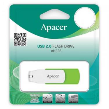 USB флеш накопитель Apacer 16GB AH335 Green/White USB 2.0 Фото 2