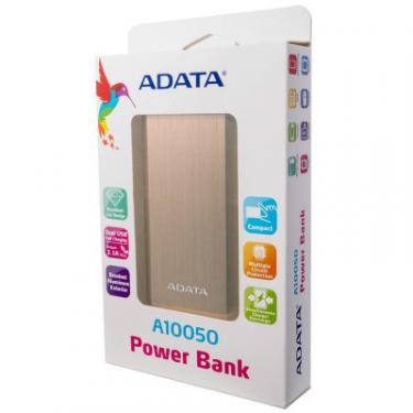 Батарея универсальная ADATA A10050 10050mAh Golden Фото 4