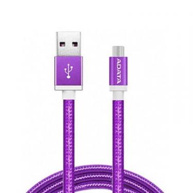 Дата кабель ADATA USB 2.0 AM to Micro 5P 1.0m Purple Фото