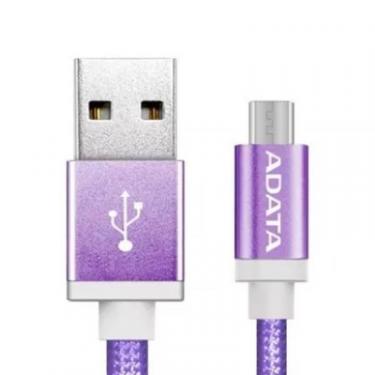 Дата кабель ADATA USB 2.0 AM to Micro 5P 1.0m Purple Фото 1