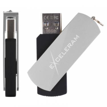 USB флеш накопитель eXceleram 32GB P2 Series Silver/Black USB 3.1 Gen 1 Фото 3