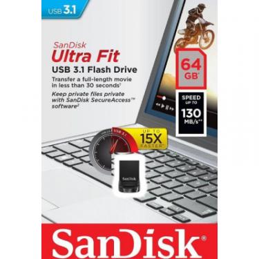 USB флеш накопитель SanDisk 64GB Ultra Fit USB 3.1 Фото 5