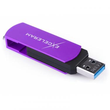 USB флеш накопитель eXceleram 16GB P2 Series Grape/Black USB 3.1 Gen 1 Фото 4