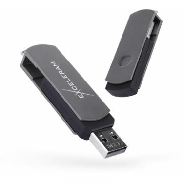 USB флеш накопитель eXceleram 64GB P2 Series Gray/Black USB 2.0 Фото