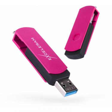 USB флеш накопитель eXceleram 64GB P2 Series Rose/Black USB 3.1 Gen 1 Фото