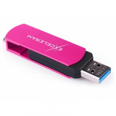 USB флеш накопитель eXceleram 64GB P2 Series Rose/Black USB 3.1 Gen 1 Фото 4