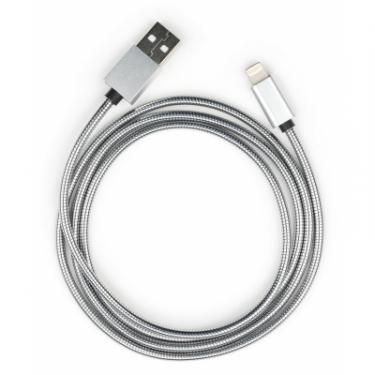 Дата кабель Vinga USB 2.0 AM to Lightning 1m stainless steel silver Фото 4