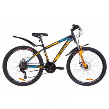 Велосипед Discovery 26" TREK AM DD рама-13" 2019 черно-оранжевый с син Фото