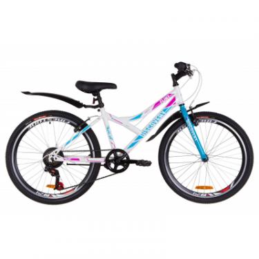 Велосипед Discovery 24" FLINT Vbr рама-14" 2019 бело-голубой с розовым Фото