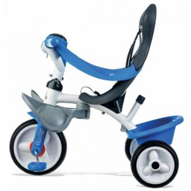 Детский велосипед Smoby с козырьком, багажником и сумкой Синий Фото 2