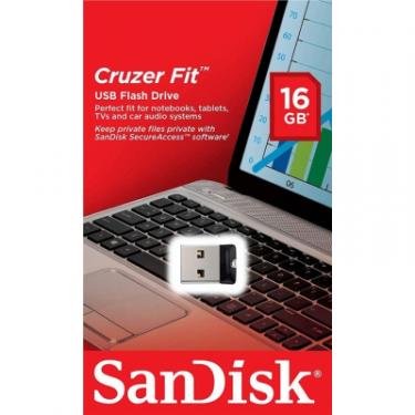 USB флеш накопитель SanDisk 16GB Cruzer Fit USB 2.0 Фото 3
