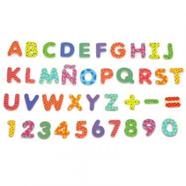 Развивающая игрушка Viga Toys Буквы и цифры магнитные, набор Фото 1