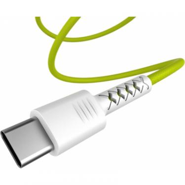 Дата кабель Pixus USB 2.0 AM to Type-C 1.0m Soft white/lime Фото 1