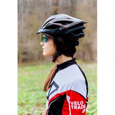 Шлем Velotrade с козырьком СIGNA WT-068 черно-красный М (54-57см) Фото 2