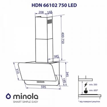 Вытяжка кухонная Minola HDN 66102 BL 1000 LED Фото 10