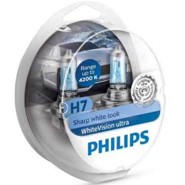 Автолампа Philips H7 WhiteVision Ultra +60% 2шт Фото 3