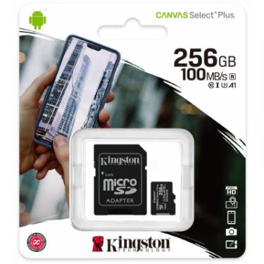 Карта памяти Kingston 256GB microSD class 10 A1 Canvas Select Plus Фото 2
